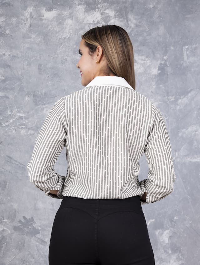 Blusa lorein de rayas -elegancia casual /talla s,m,l