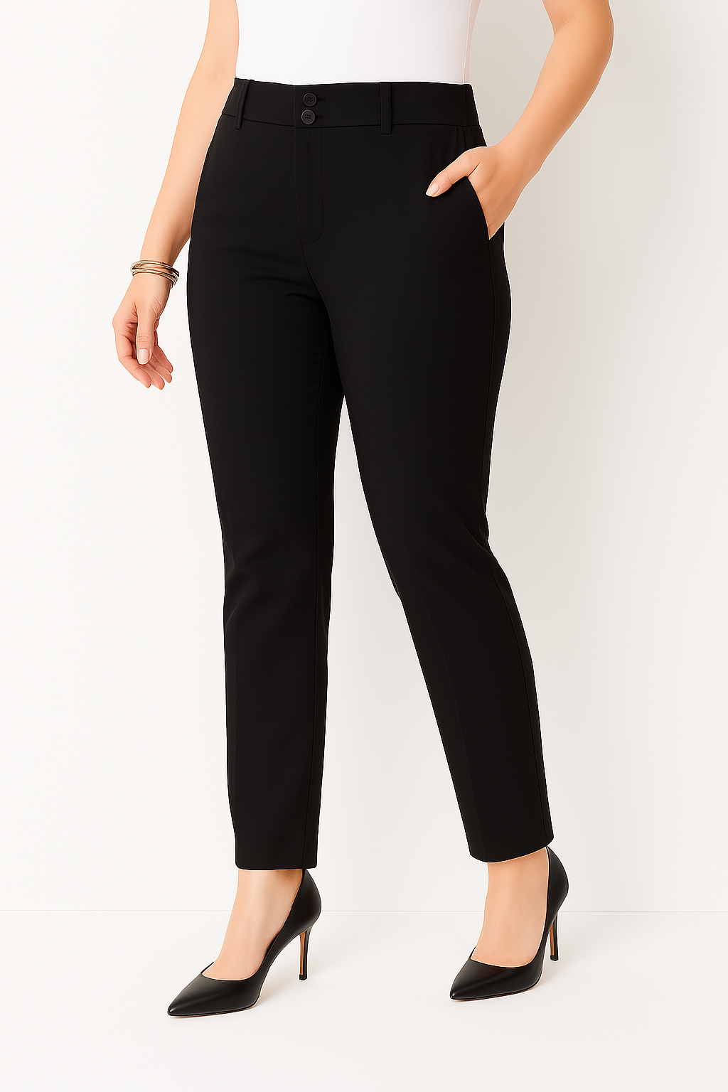 pantalon luci de tiro alto-corte clásico
