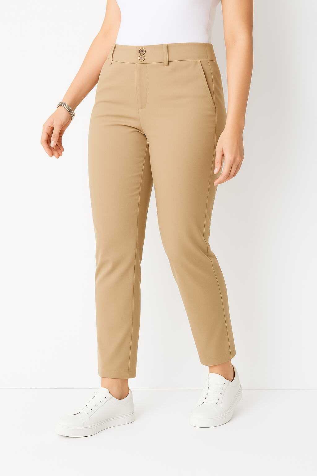 pantalon luci de tiro alto-corte clásico