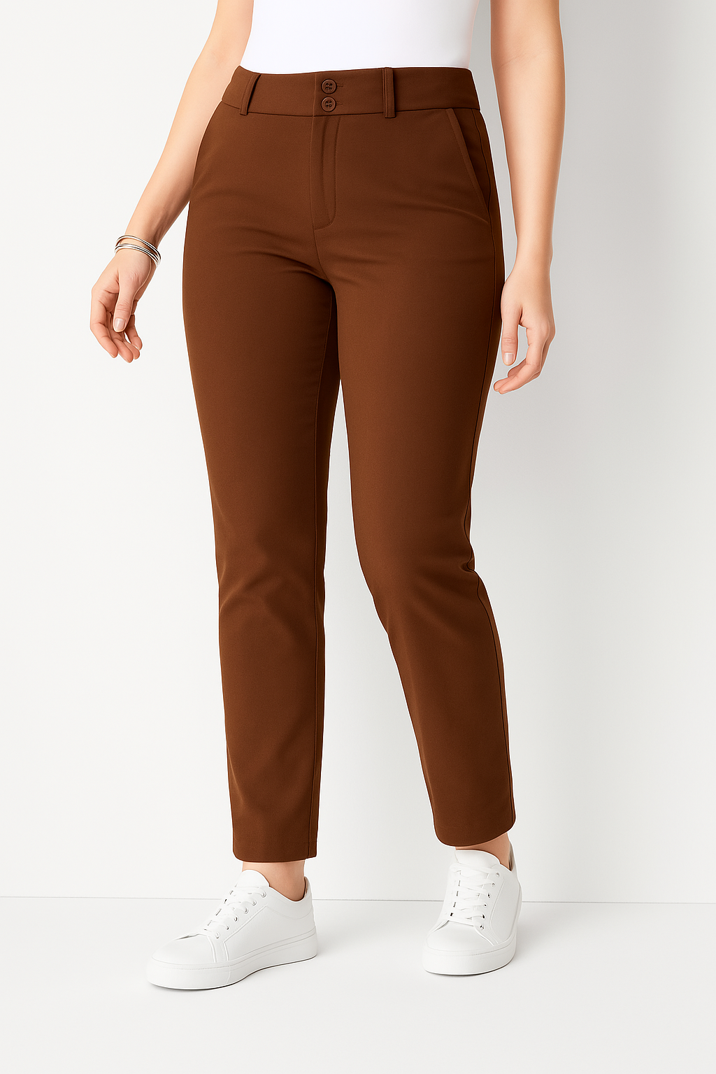 pantalon luci de tiro alto-corte clásico