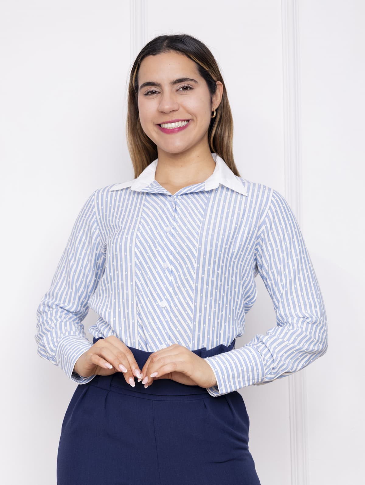 Blusa lorein de rayas -elegancia casual /talla s,m,l